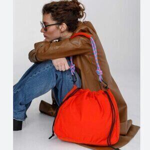Rotunda Sant Hobo Bag Nylon Red One Size, NWT